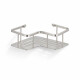 Košík – rohová police 20x20x7 / kartáčovaná ocel #1