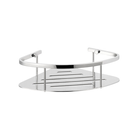 Košík – rohová police 20x20x7 / leštěná ocel #1