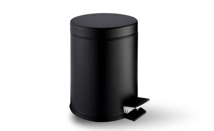 Koš s pedálem STANDARD, kulatý, 3 l, soft close / matná černá