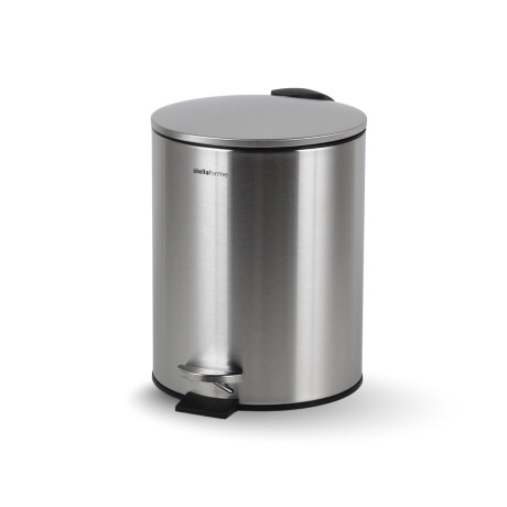 Kruhový koš s pedálem BUDGET, 5 l, soft close / nerezová ocel, saténový povrch #1