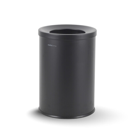 Odpadkový koš 10 l, víko s vhazovacím otvorem / ocel, matná černá #1