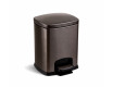 Pedálový koš PREMIUM, obdélníkový, 5 l, soft close / grafit metalíza