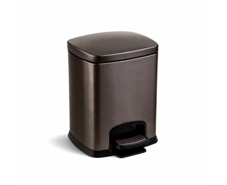 Pedálový koš PREMIUM, obdélníkový, 5 l, soft close / grafit metalíza