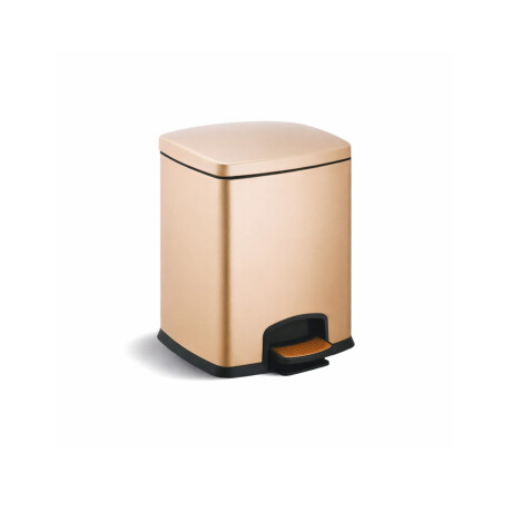 Šlapací koš PREMIUM, obdélníkový, 5 l, soft close / šampaňská barva #1