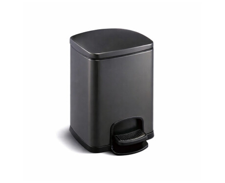 Pedálový koš PREMIUM, obdélníkový, 5 l, soft close / matná černá