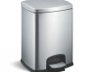 Šlapací koš PREMIUM, obdélníkový, 12 l, soft close / nerezová ocel, saténový povrch