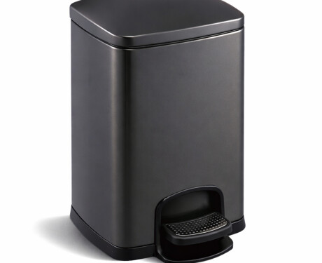 Šlapací koš PREMIUM, obdélníkový, 20 l, soft close / matná černá