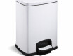 Šlapací koš PREMIUM, obdélníkový, 20 l, s funkcí soft close / bílý