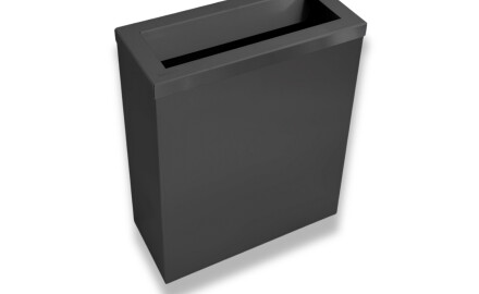 Odpadkový koš 25 l, víko s vhazovacím otvorem / nerezová ocel, matná černá