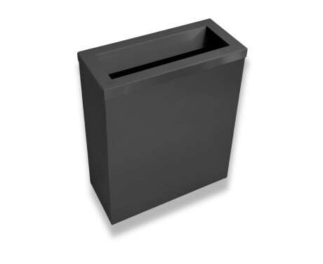 Odpadkový koš 25 l, víko s vhazovacím otvorem / nerezová ocel, matná černá