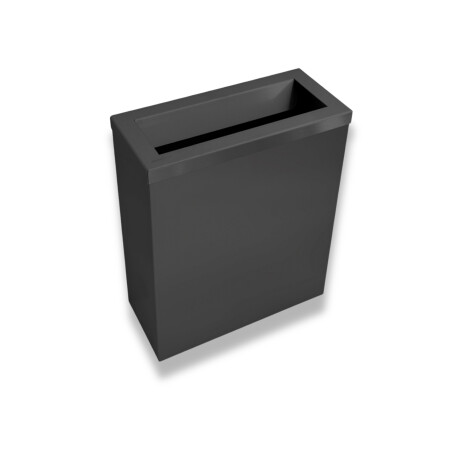 Odpadkový koš 25 l, víko s vhazovacím otvorem / nerezová ocel, matná černá #1
