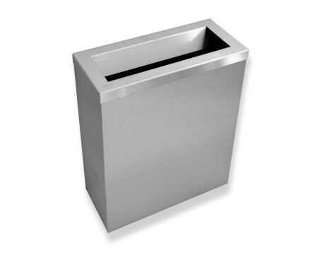 Odpadkový koš 25 l, víko s vhazovacím otvorem / kartáčovaná nerezová ocel