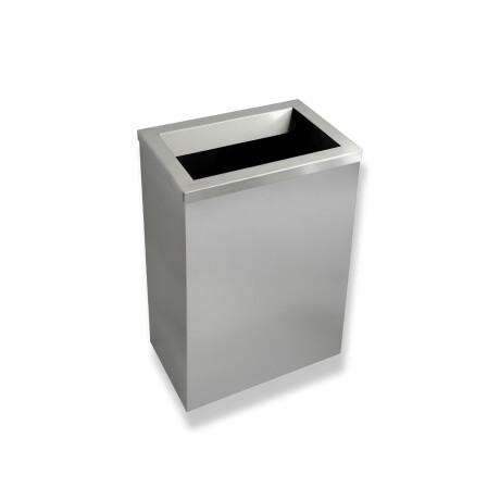 Odpadkový koš 50 l, víko s vhazovacím otvorem / kartáčovaná nerezová ocel #1