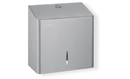 Čtvercový držák na toaletní papír v roli, max. Ø 19 cm, řada R10 / kartáčovaná nerezová ocel