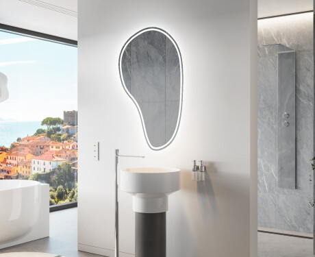 LED zrcadlo do koupelny s nepravidelným tvarem S223