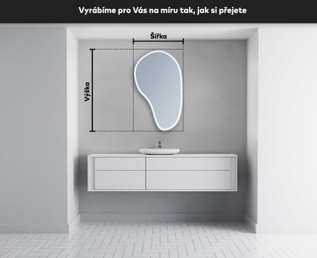 LED zrcadlo do koupelny s nepravidelným tvarem S223 #5