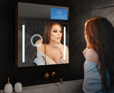 Smart zrcadlová skříňka LED - L02 Sarah 66,5 x 72cm #10