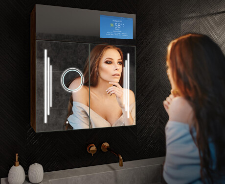 Smart zrcadlová skříňka LED - L27 Sarah 66,5 x 72cm #10