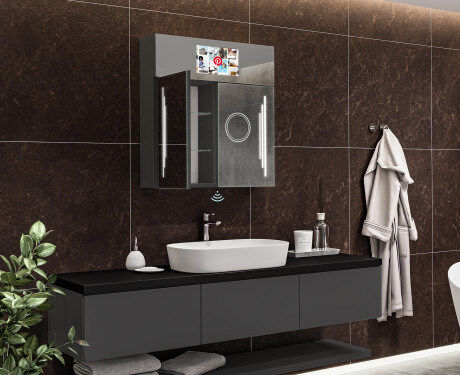 Smart zrcadlová skříňka LED - L27 Sarah 66,5 x 72cm #12