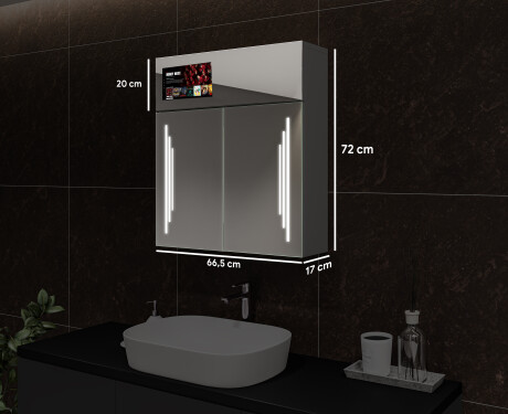 Smart zrcadlová skříňka LED - L27 Sarah 66,5 x 72cm #3