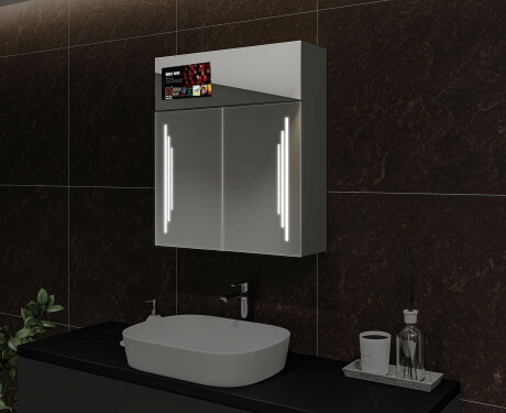 Smart zrcadlová skříňka LED - L27 Sarah 66,5 x 72cm #7