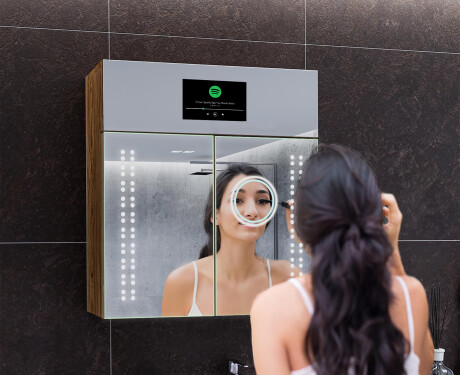 Smart zrcadlová skříňka LED - L55 Sarah 66,5 x 72cm #8