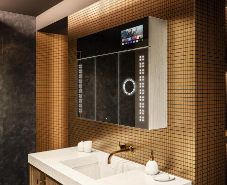 Smart zrcadlová skříňka LED - L55 Sarah 100 x 72cm