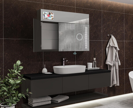 Smart zrcadlová skříňka LED - L55 Sarah 100 x 72cm #11