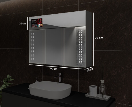 Smart zrcadlová skříňka LED - L55 Sarah 100 x 72cm #3