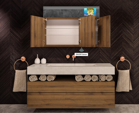 Smart zrcadlová skříňka LED - L55 Sarah 100 x 72cm #9