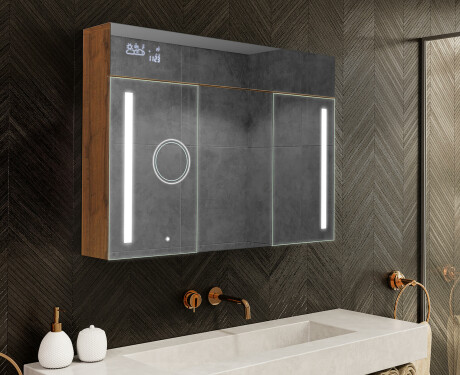 Zrcadlová skříňka LED - L02 EMILY 100 x 72cm