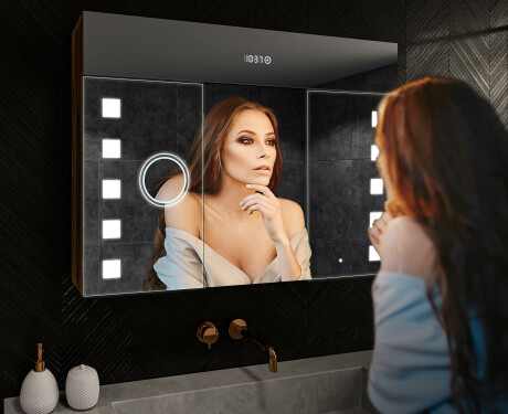 Zrcadlová skříňka LED - L03 EMILY 100 x 72cm #9