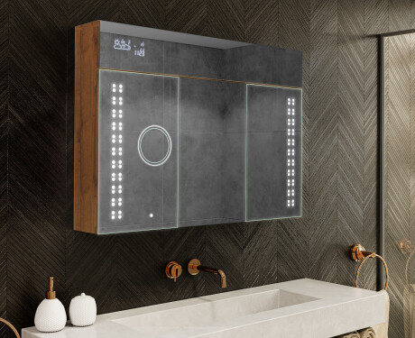 Zrcadlová skříňka LED - L55 EMILY 100 x 72cm