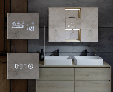 Zrcadlová skříňka LED Lisa 100 x 70cm #7