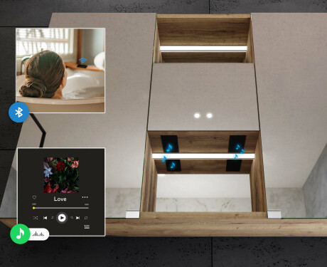 Zrcadlová skříňka LED Lisa 100 x 70cm #8