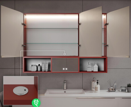 LED koupelnová skříňka Emma - 3-dveřová 100 x 72cm #10
