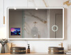 Zaoblené Moderní LED Zrcadlo s rámem iPad Displine L141