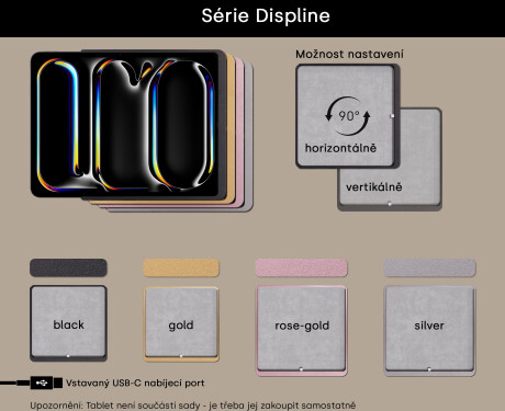 Zaoblené Moderní LED Zrcadlo s rámem iPad Displine L141 #2