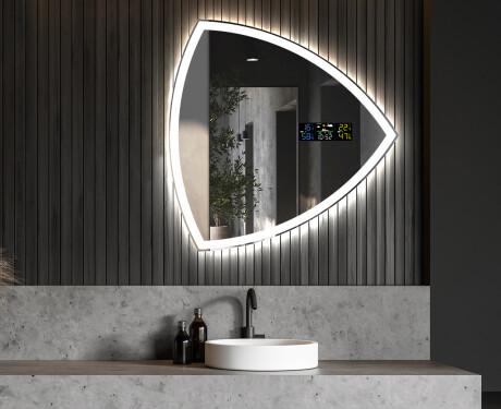 Nástěnné nepravidelné zrcadlo s LED osvětlením T222 #6