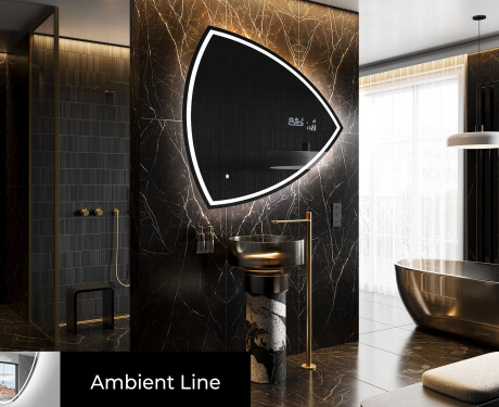 LED zrcadlo do koupelny s nepravidelným tvarem T223