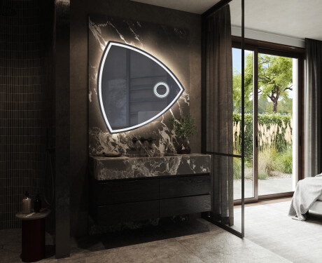 LED zrcadlo do koupelny s nepravidelným tvarem T223 #10