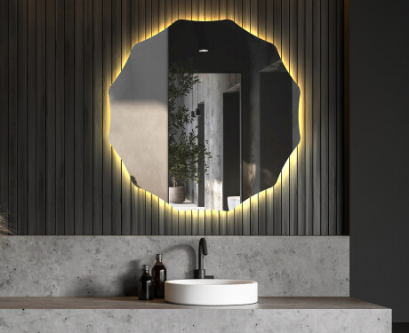 Kulaté zrcadlo s LED osvětlením L192