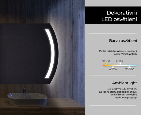 Koupelnové zrcadlo s LED podsvícením L67 #3