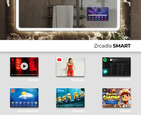 Koupelnové zrcadlo s LED podsvícením L141 #3