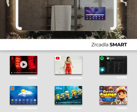 Koupelnové zrcadlo s LED podsvícením L144 #3