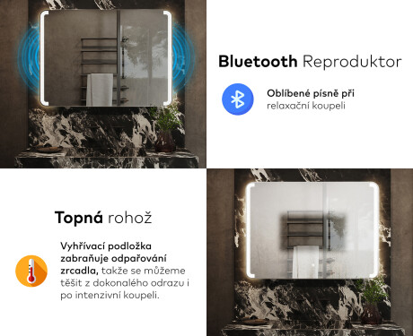 Koupelnové zrcadlo s LED podsvícením L144 #6