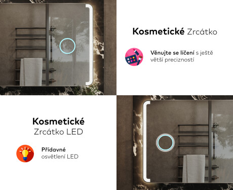 Koupelnové zrcadlo s LED podsvícením L144 #8