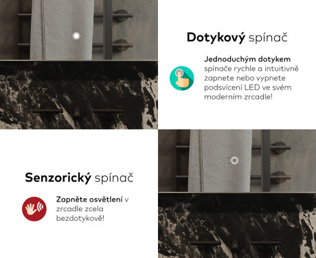 Koupelnové zrcadlo s LED podsvícením L144 #9