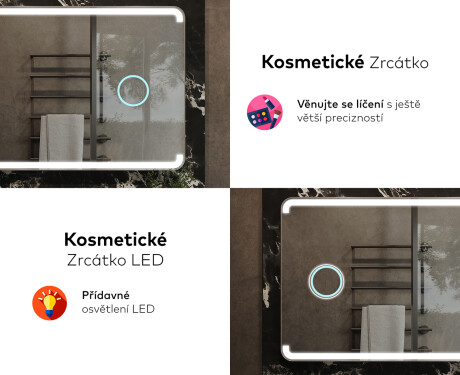 Koupelnové zrcadlo s LED podsvícením L145 #8