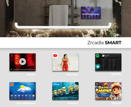 Koupelnové zrcadlo s LED podsvícením L145 #3